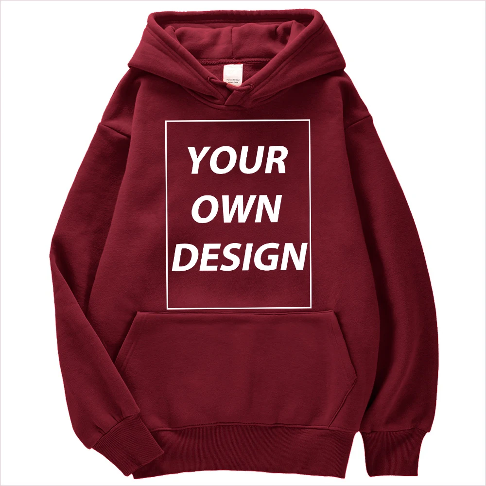 Angepasst DIY Druck Männer Frau Herbst Winter Hoodies Casual Klassische Pullover Einfache Bequeme Streetwear Weiche Warme Sport Kleidung