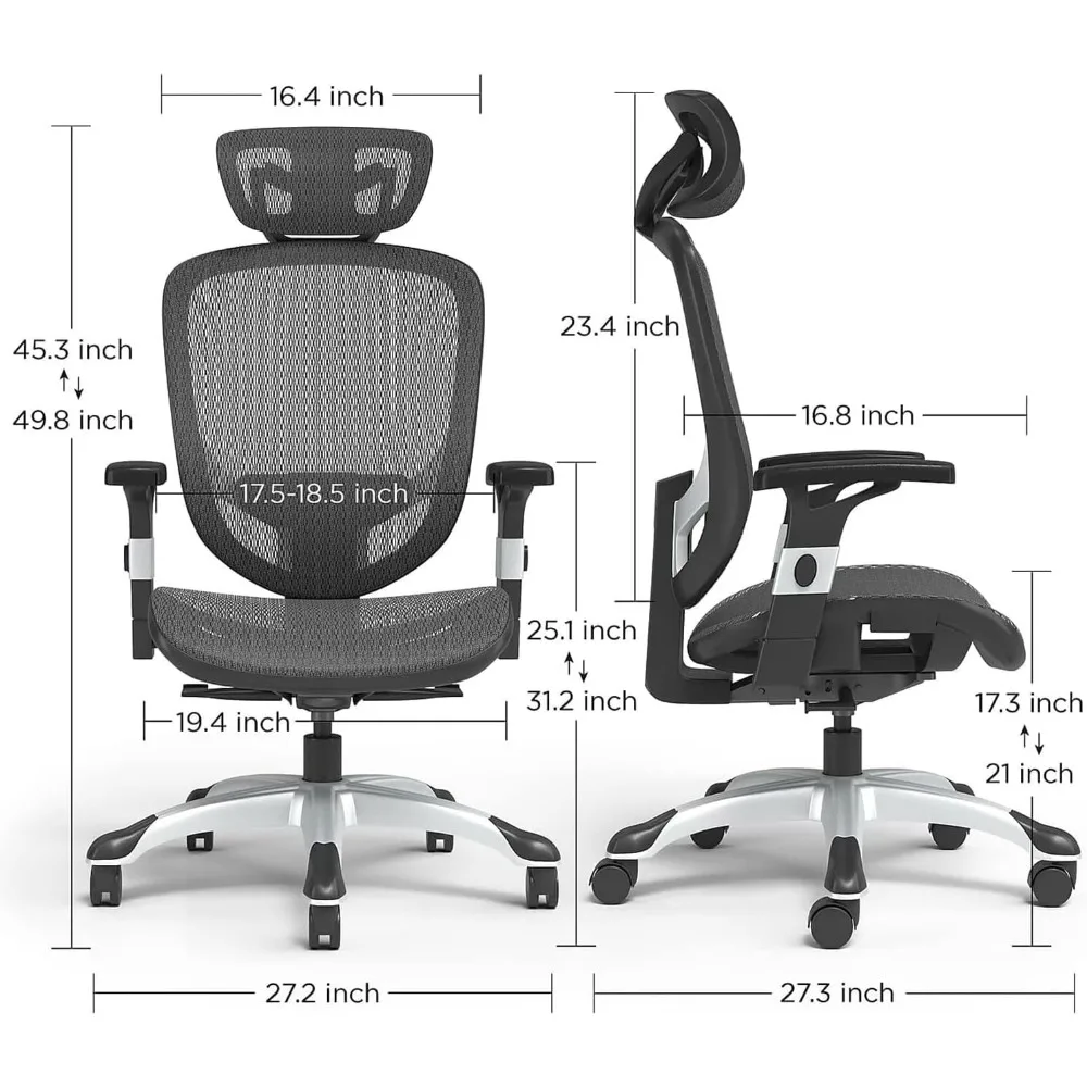 Ergonomic Swivel Task Chair, Adjustable Office Chair with Breathable Mesh and Lumbar Support, Perfect for Home,Customized