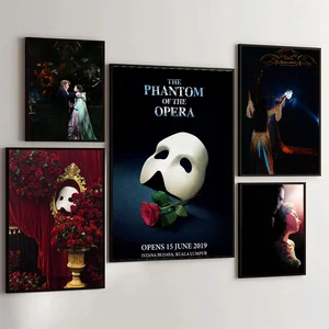 1 BUAH Poster Phantom Of The Opera Poster Lengket Film Stiker Kertas Kraft Retro Lukisan Dinding Seni Estetika Bar Kafe Kamar DIY Lukisan Dinding Seni Estetika 12 poster opera penjualan terbaik - №