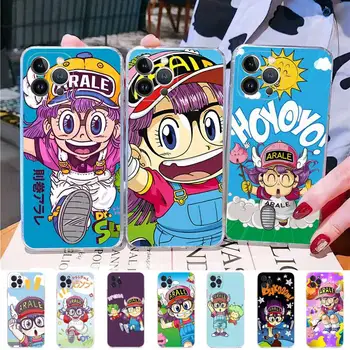 만화 Dr 슬럼프 Arale 휴대폰 케이스 실리콘 소프트 커버, 아이폰 14, 13, 12, 11 프로 미니 XS 맥스 8, 7, 6 플러스 X XS XR 