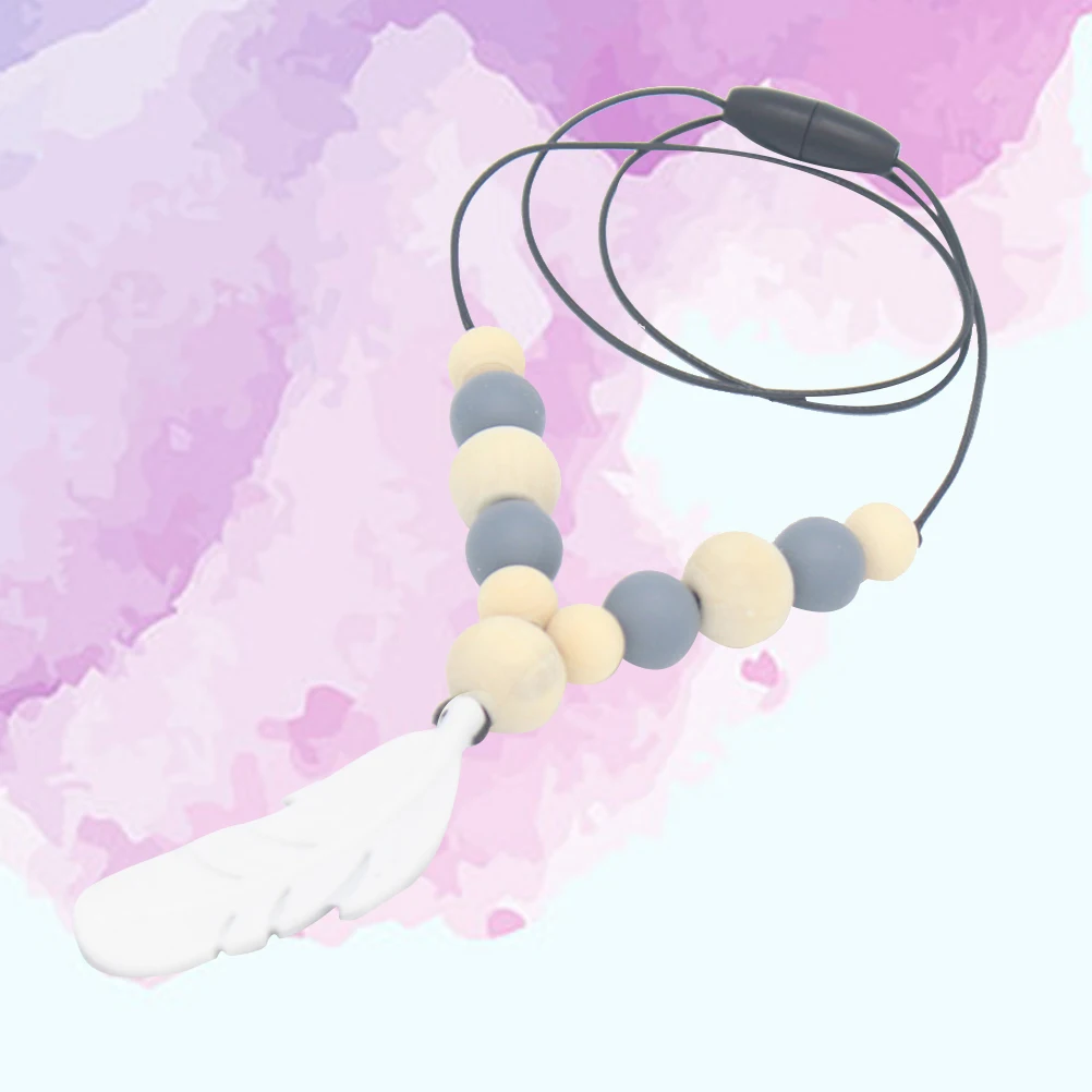 

Силиконовый кулон для кормления, ожерелье для прорезывания зубов, серая безопасная застежка, подарок для новой мамы, особые случаи