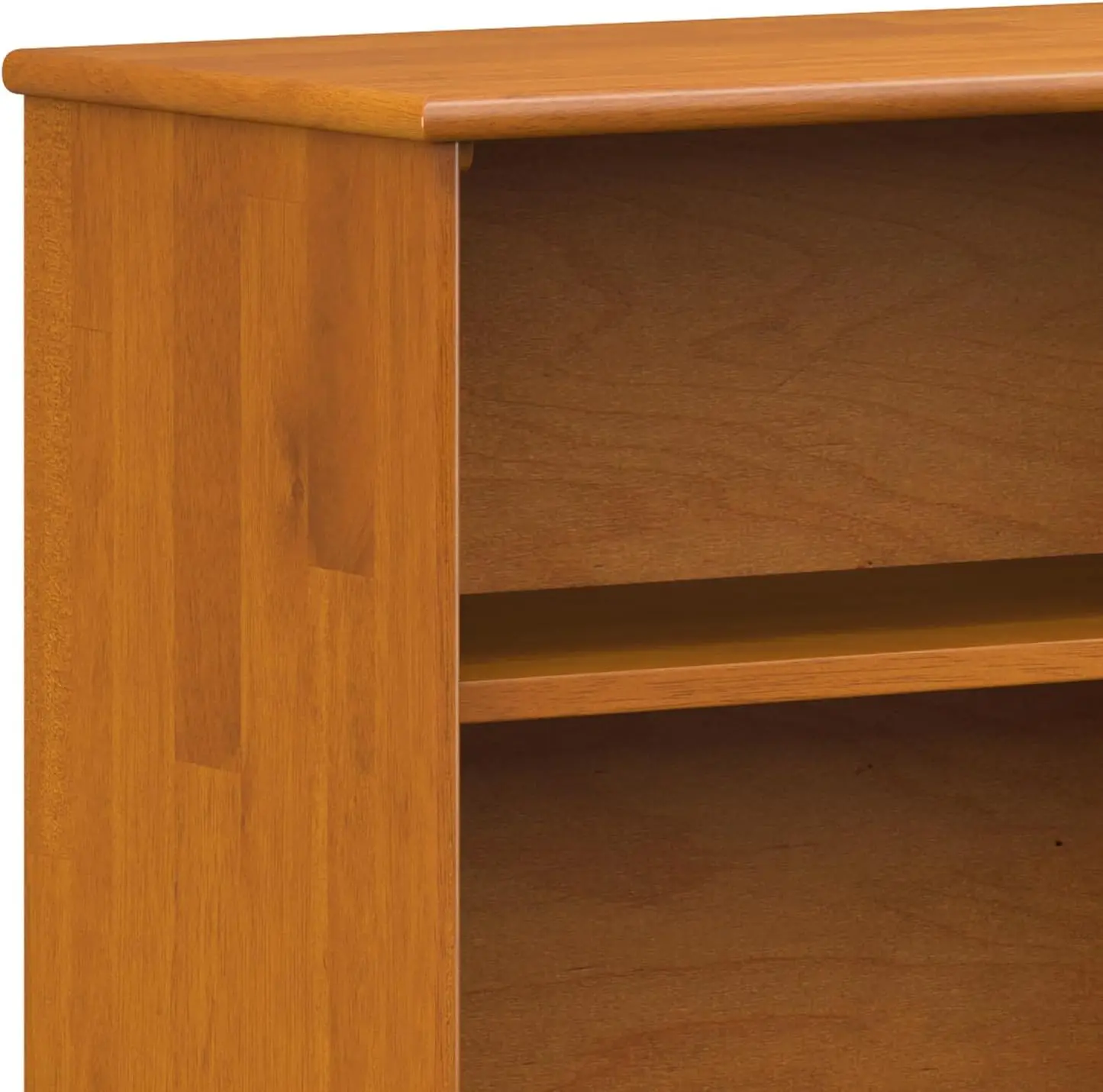Draper Solid Hardwood 30 Inch X 64 Inch Mid  Modern Low Bookcase In Teak Brown For The Living Room, Study Room And Office