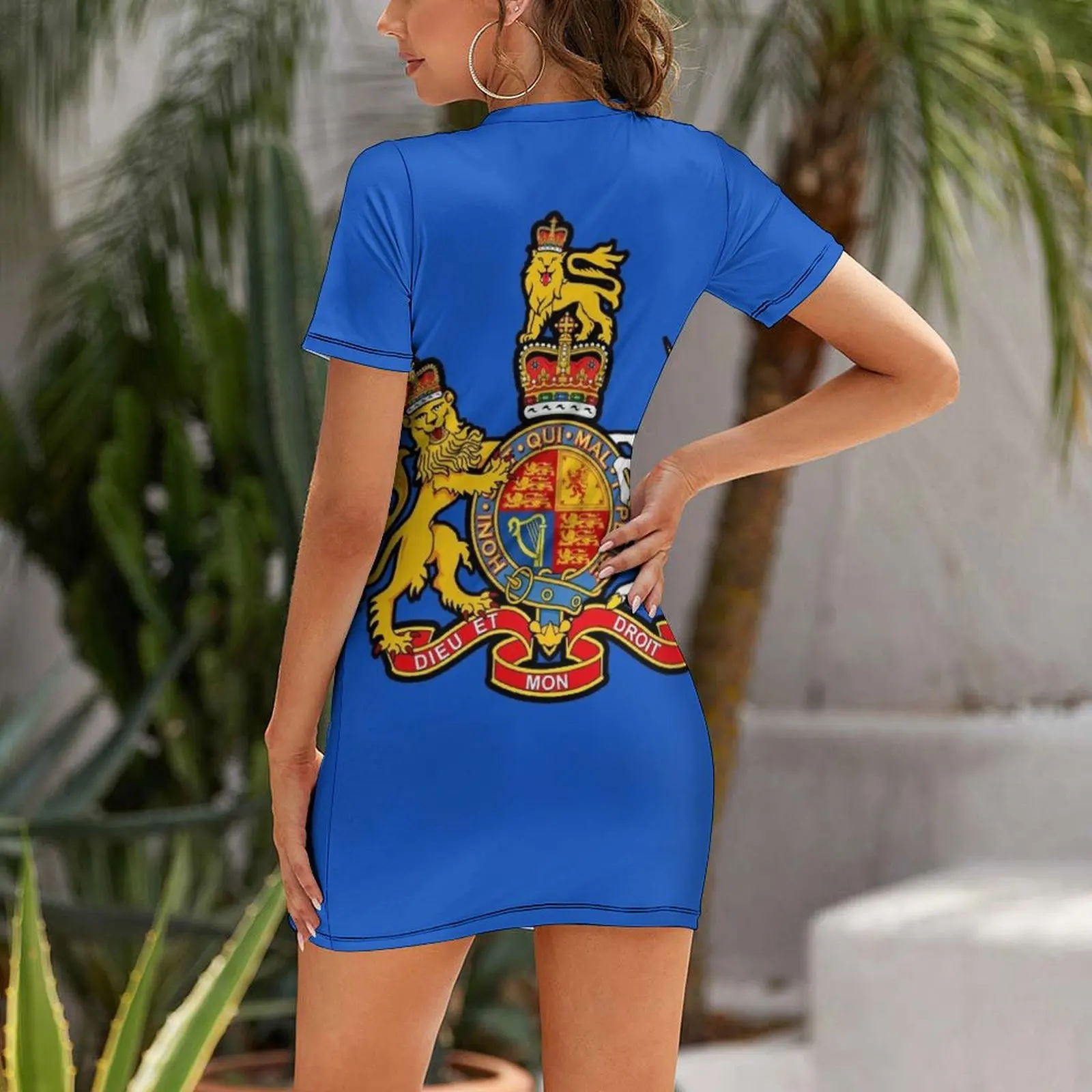 BRITISH ROYAL COAT OF ARMS Short Sleeved Dress women long dresses summer dresses ladies 2024 dresses for womens 2024