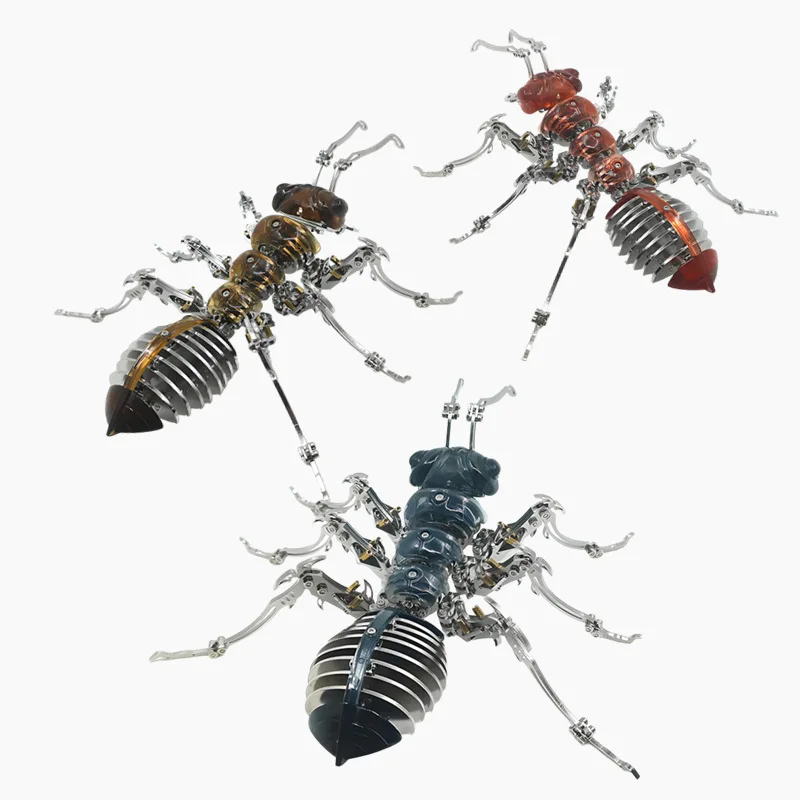 3d Stainless Simulation Mechanical Ants Armor Insect Metal Assembly Model Ant Puzzle Home Decoration For Adults Fun Gift