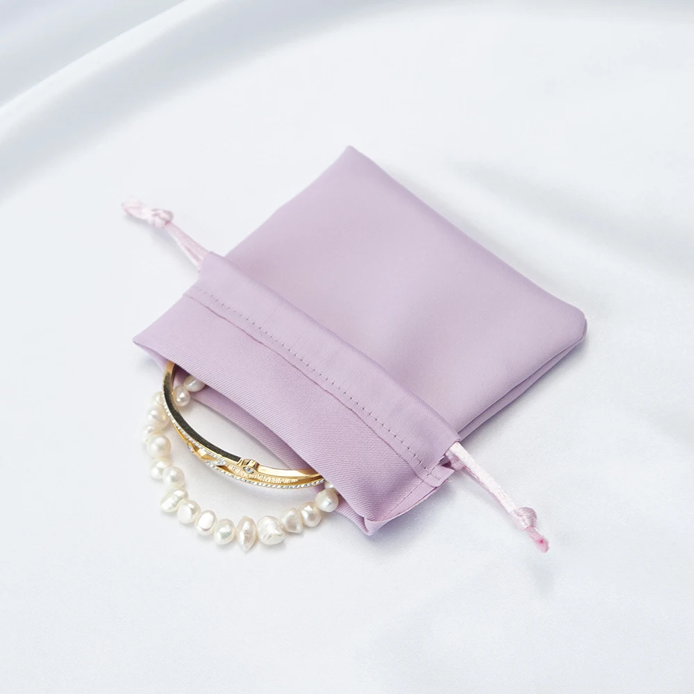 

Silk Gift Bag Jewelry Storage Presents Drawstring Pouch for Earrings Necklace Wedding Favors Candy Package Can Personalized Logo