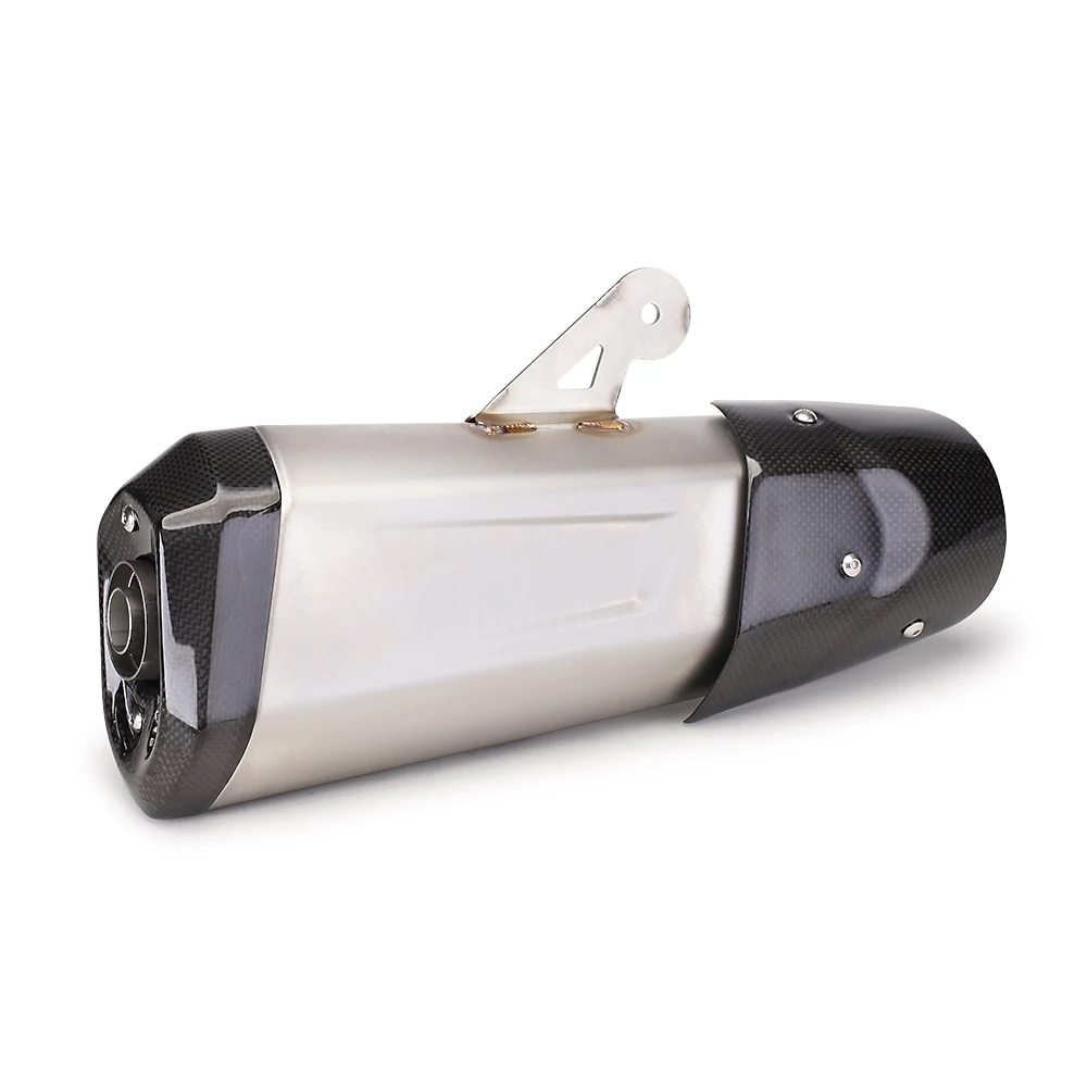 

Intelligent Library Intelligent Library Universal 51mm Inlet Motorcycle AK Exhaust Muffler Carbon Fiber Cover For FZ1 R6 R15 R3