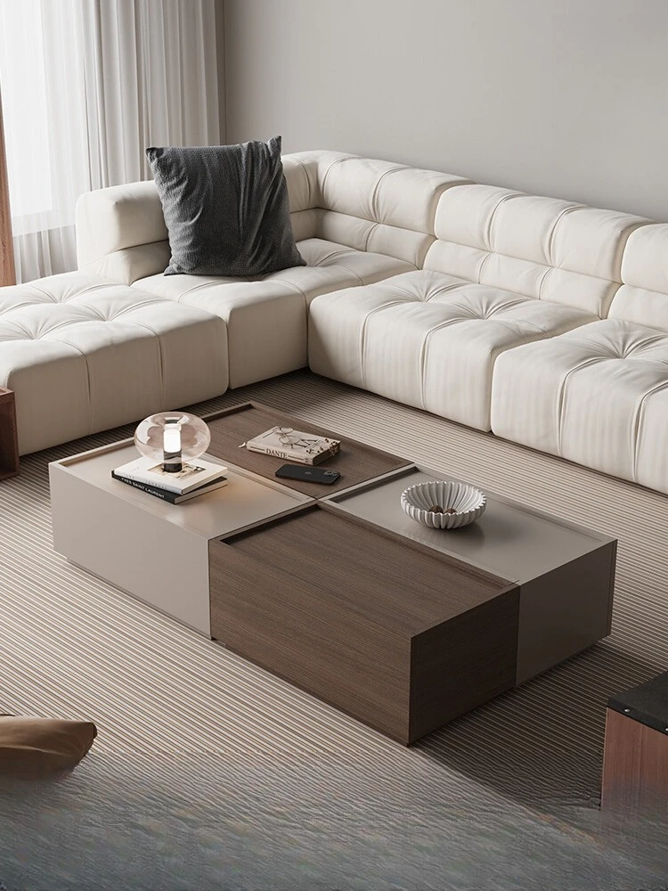 

Современный простой легкий роскошный квадратный журнальный столик для хранения вещей, гостиная, домашний диван, мерный шкаф, креативный чайный столик для сращивания