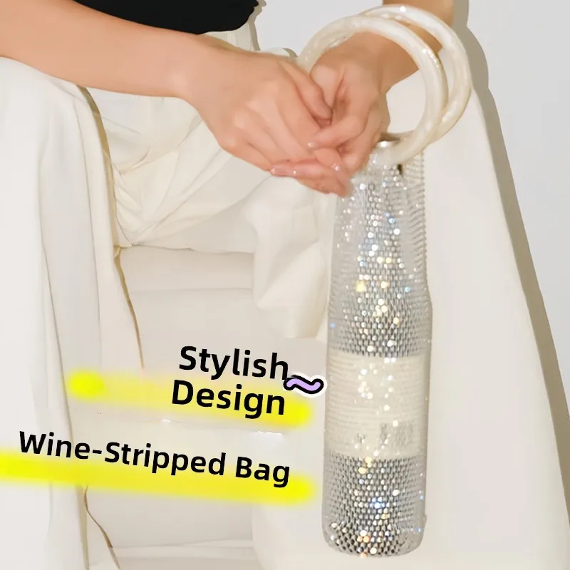 luxury-handwoven-red-wine-bag-diamond-simulated-glitter-handheld-gift-packaging-high-aesthetic-value-portable-thermal-cup-bag