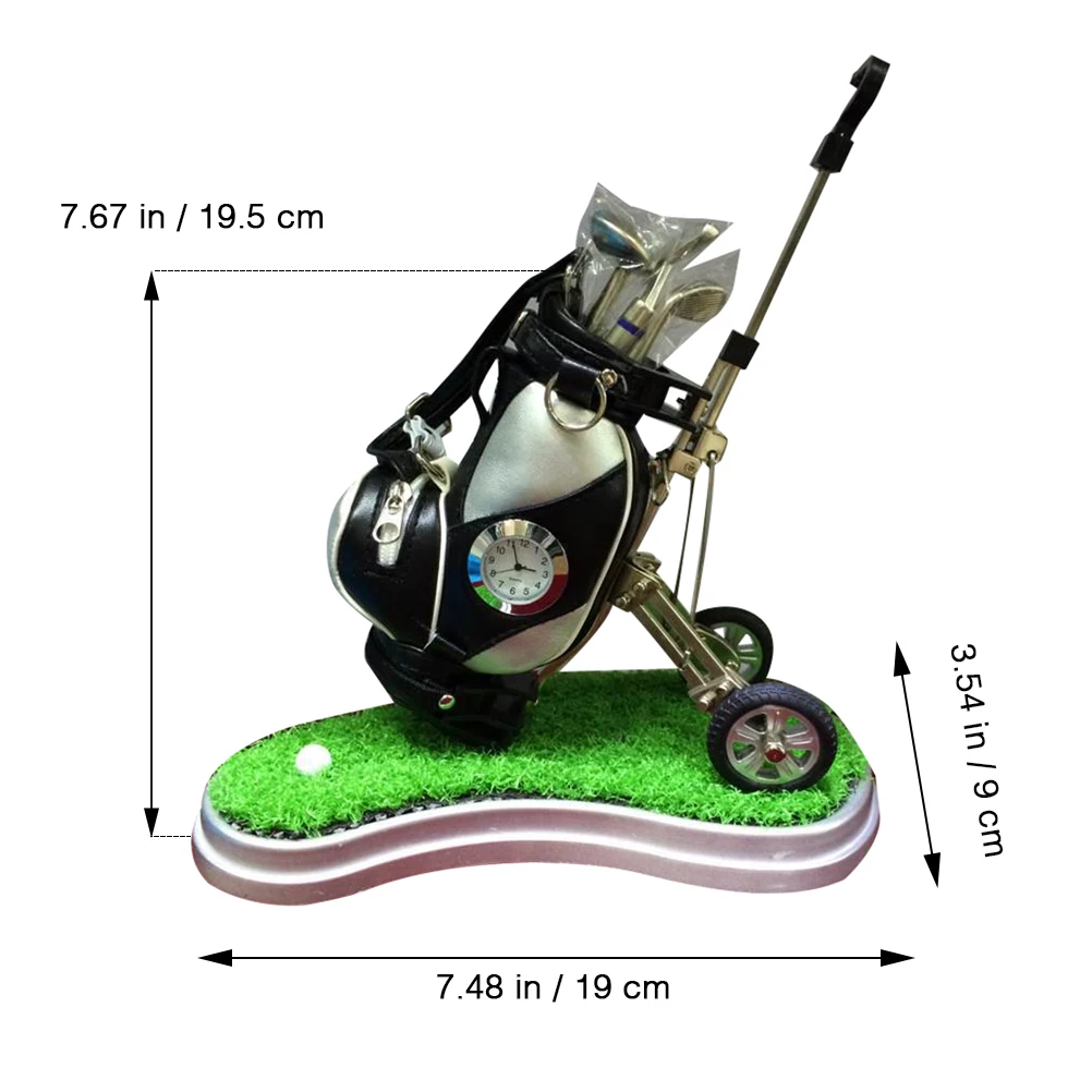 

Golf Club Pen Holder 3 Color Pens Retro Design Desk Bag Stationery Container Gifts Office Supplies Decorative Item Pen Box