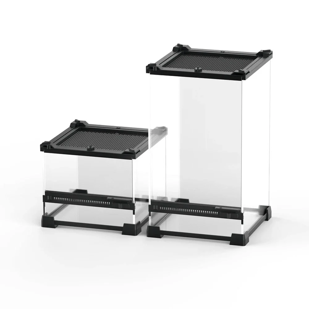 

Wholesale Paludarium Tank Lizard Horned Frog Turtle Breeding Box Climbing Pet Tank Glass Single Door Rainforest Reptile Tanks