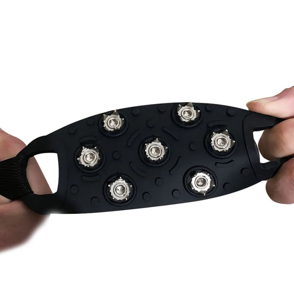 

Non slip 7 Teeth Ice Crampons Crampons 7 Teeth Spike Outdoor Climbing Winter Shoes Cover Foldable Boot Splint