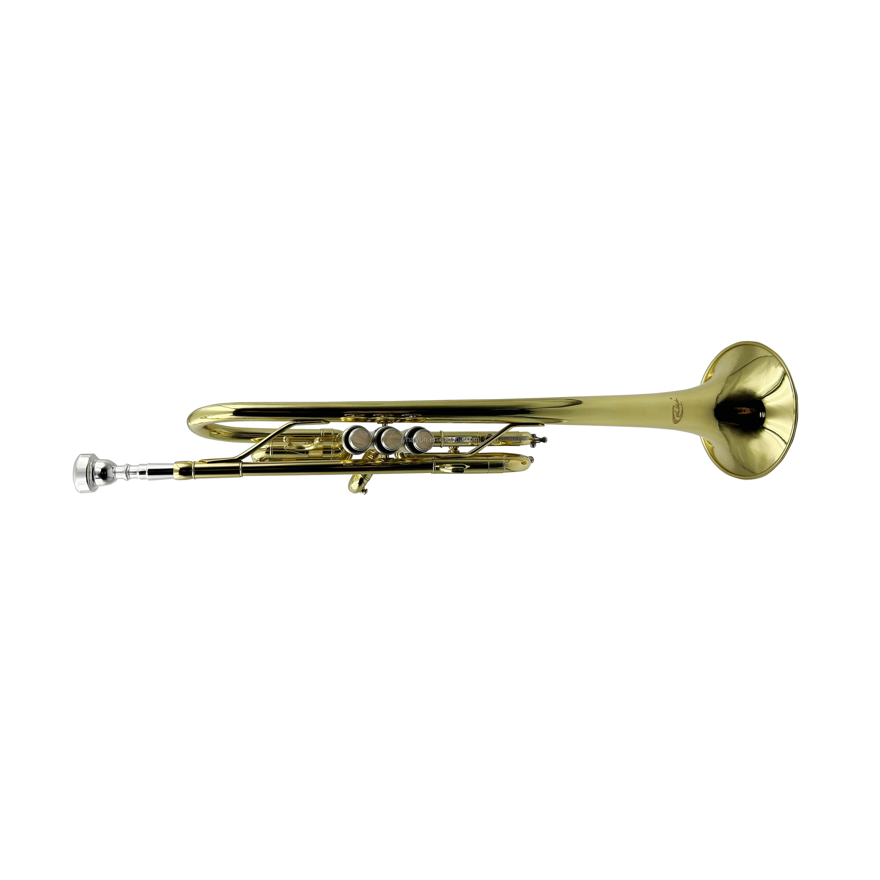 

OEM High Quality Gold C Key Trumpet JYTRC401 Brass Body Lacquer Surface BB Tone Instrument For Professional Stage Concert