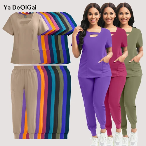 Venta al por mayor de ropa de trabajo para sala de operaciones, uniformes médicos para mujeres, conjunto de gommadores de trabajo hospitalarios, suministros, traje de enfermera Dental, ropa de trabajo para correr