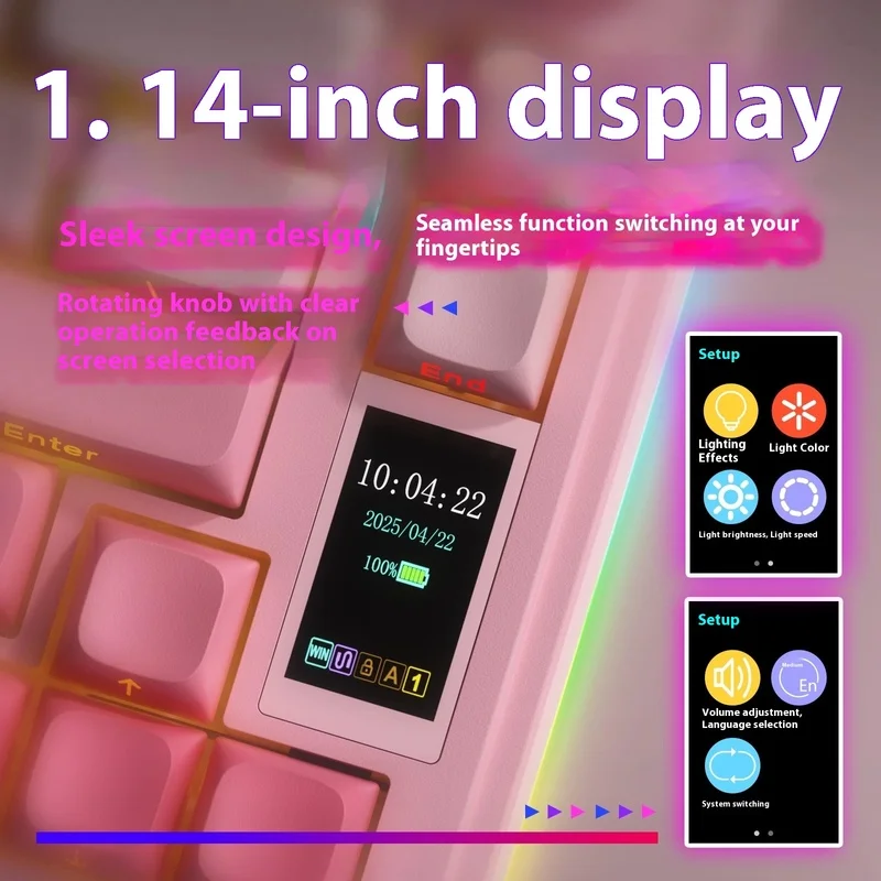 Aula S75pro لوحة المفاتيح الميكانيكية القابلة للتخصيص سماعة لاسلكية تعمل بالبلوتوث مكتب الألعاب Esports F75 ترتيب لوحة المفاتيح الشخصية