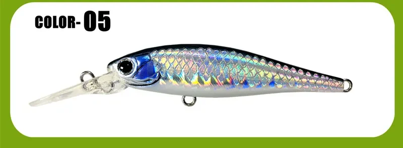 Langlippen-Minnow-Wobbler-Köder 6cm 4,7g Angelköder Tief Tauchender Sinkender Jerkbait Swimbait Künstlicher Harter Köder für Forelle und Barsch – Detail 12