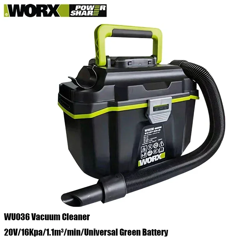 Worx Vacuum Cleaner Brushless WU036 20v 16KPa 1.1Cubic Meter/min 2 Speed Adjuatable for Cleaning Car Gardon and ConstructionSite