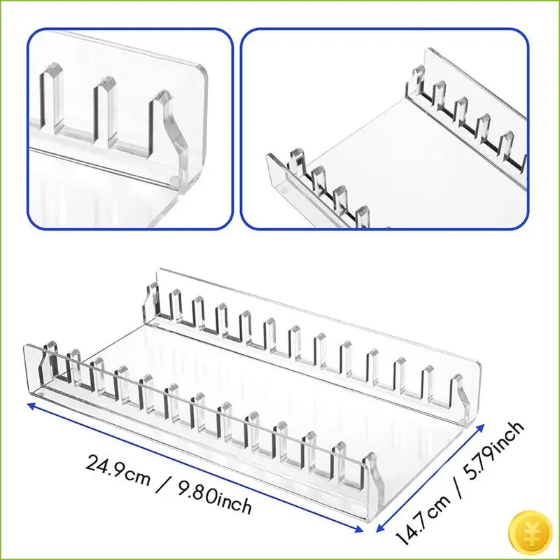 CD Holder 2 Pack, Clear Acrylic CD Organizers, CD Display Rack Holds For Media Shelf Storage And Organization