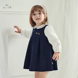 Dave Bella autunno bambini neonate manica lunga dolce bambola collare vestito da principessa bambini neonate vestito vestiti DB3241413