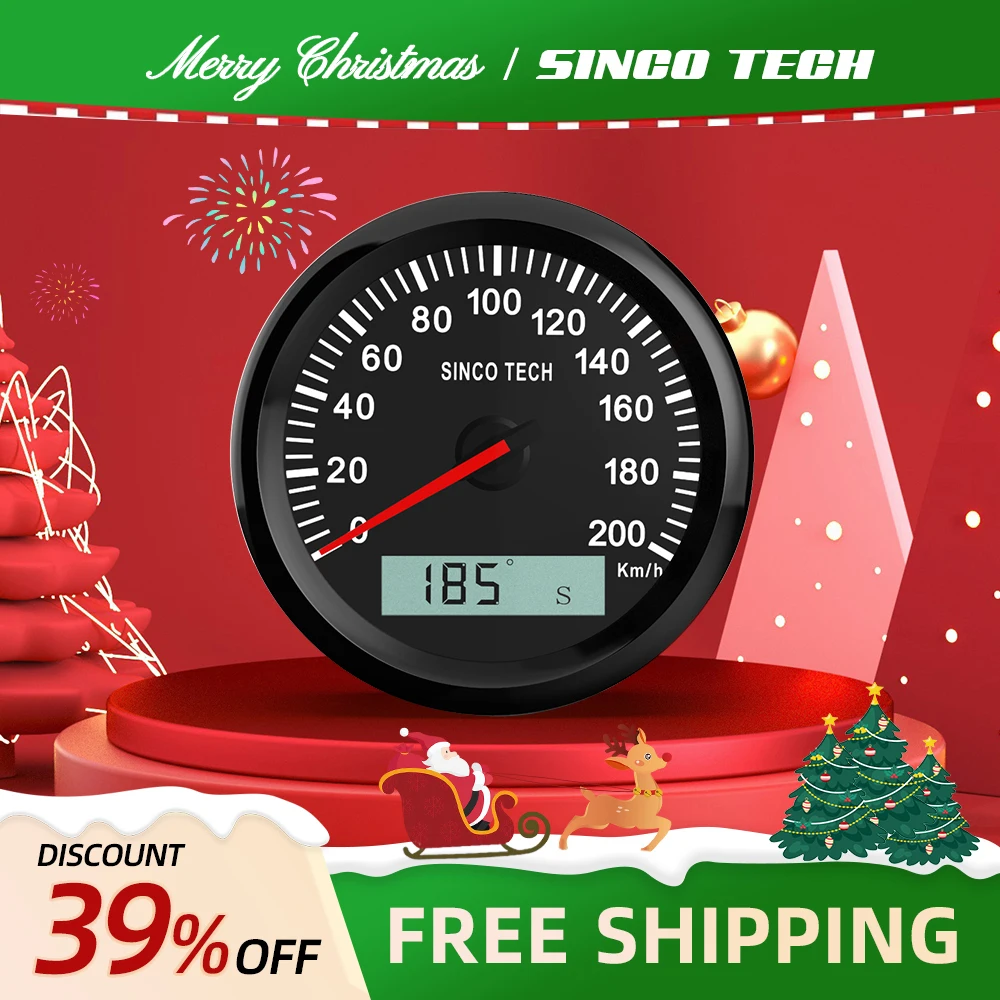 11.25-01.03 Marry Christmas SINCOTECH DO917 Speedometers GPS Compass 85 mm 7 color backlight