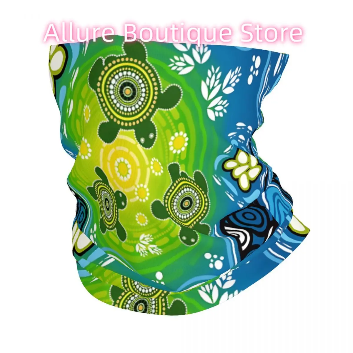 النقاط الفن باندانا الرقبة وشاح أبيض متعدد الاستخدام أغطية الرأس الصيد للجنسين الكبار الشتاء