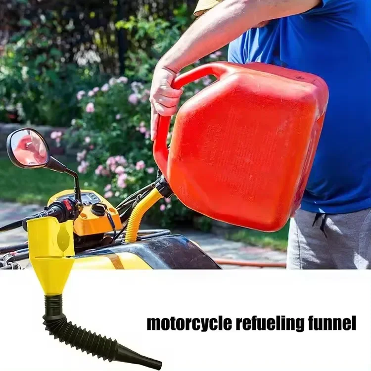 Foldable Car Motorcycle Refueling Gasoline Engine Plastic Oil Funnel Filter Transfer Tool Flexible Funnel Draining Tool