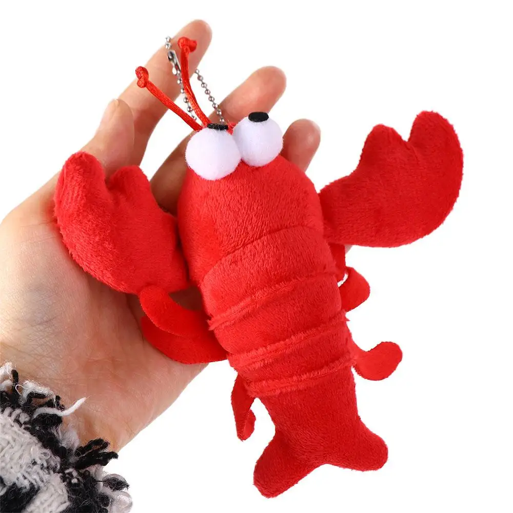 14*17cm kawaii Anhänger Stütze Krebse roter Hummer Autos chl üssel Zubehör gefüllt Schlüssel bund Plüsch Spielzeug Schlüssel anhänger Tasche Anhänger Schlüssel ring