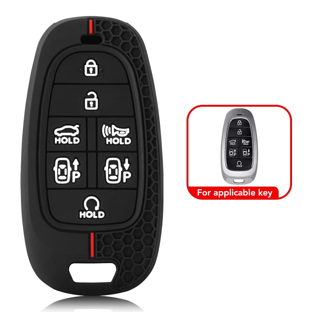 Capa de chave de silicone para hyundai palisade 2023 tucson santa fe 2021 2022 atos solaris prime nexo sonata staria ioniq capa chave do carro