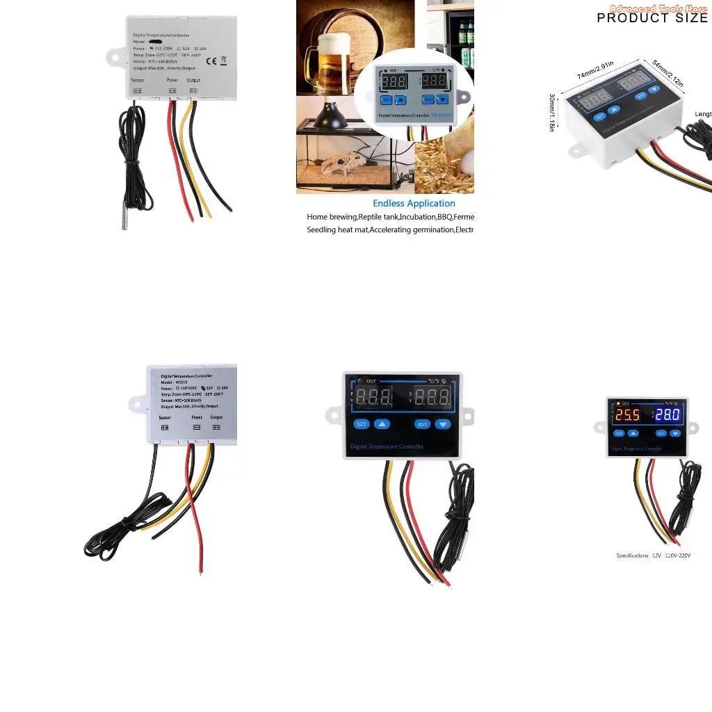 ตัวควบคุมอุณหภูมิ 10A เทอร์โมสตัท ตัวควบคุม องศาฟาเรนไฮต์ เซนติเกรด W91B