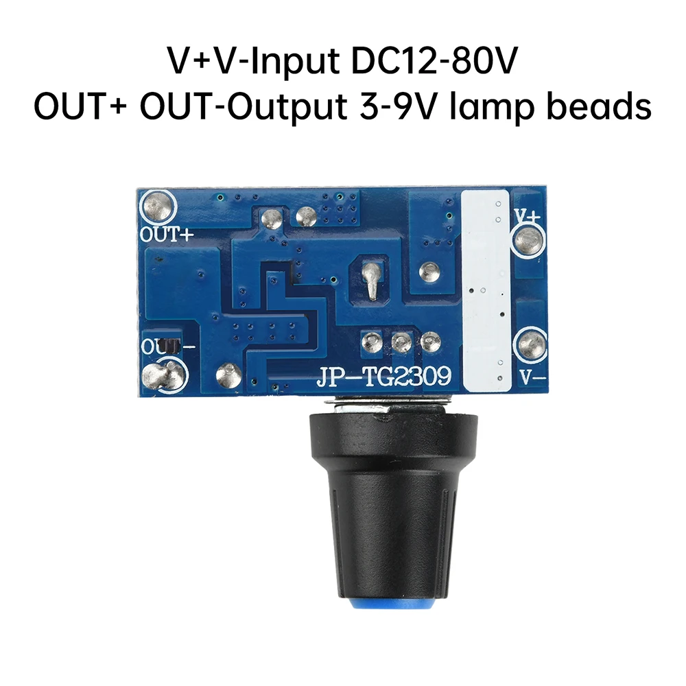 DC12-80V светодиодный модулятор постоянного тока с затемнением для настольной лампы, светодиодный светильник 3-9 В, выход 0-1,2 А, регулируемый без мерцания