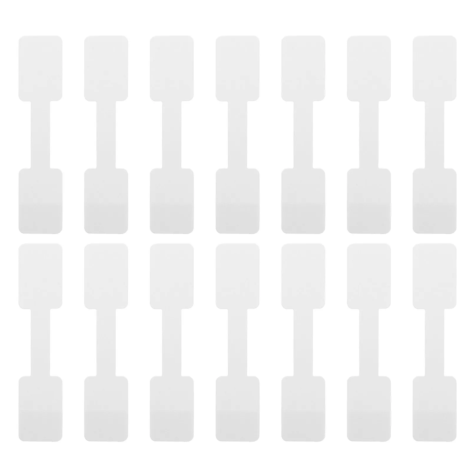 

200Pcs Blank White Self Adhesive Jewelry Price Tags Rectangle Shape for Necklace Ring Bracelet Earrings Display Label Sticker