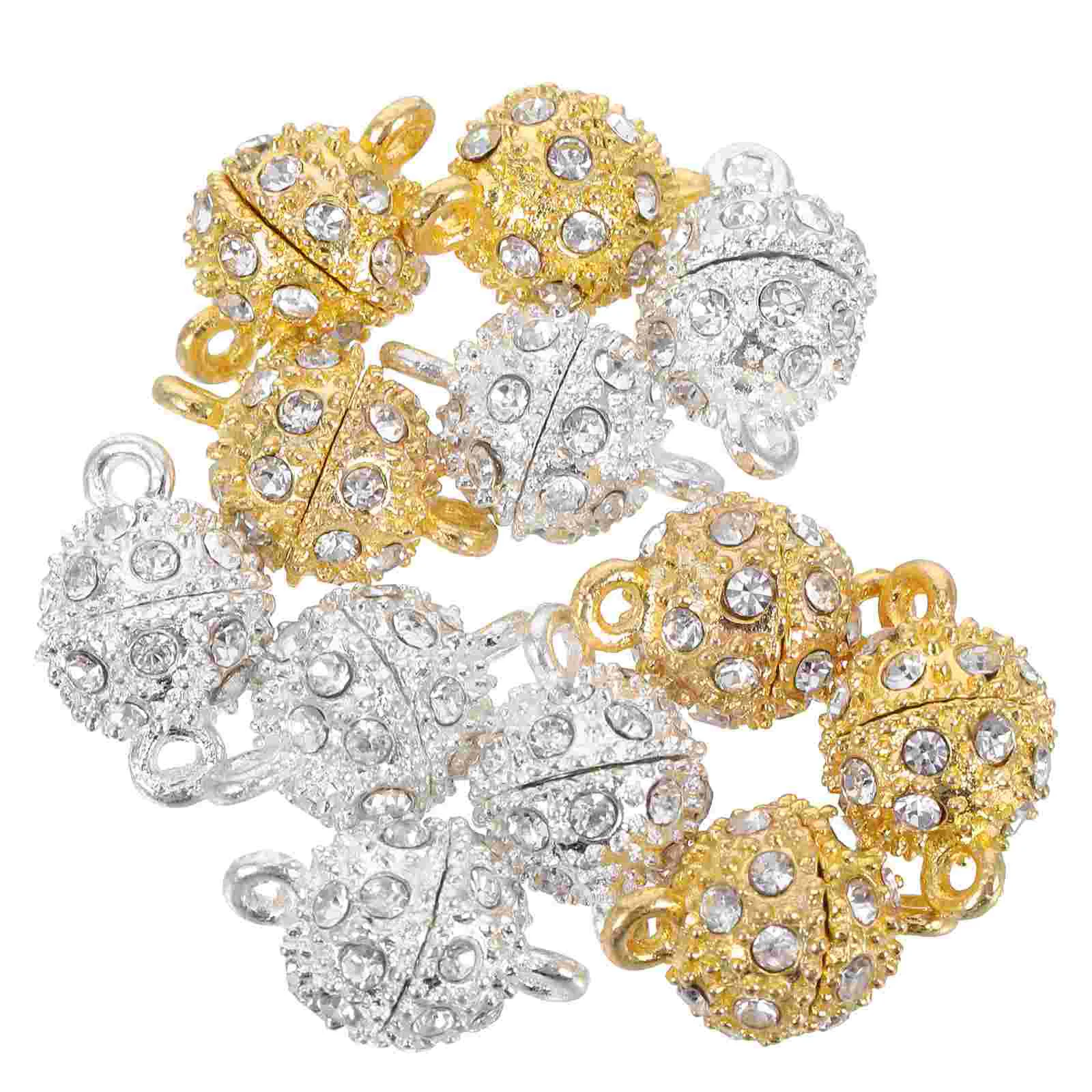 

12 Pcs Accessories Bracelet Necklace Making Jewelry Magnet Metal Extender Silver Magnetic Clasps