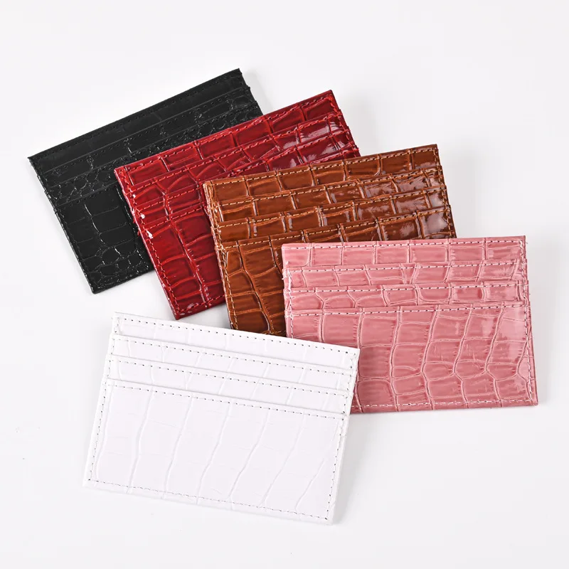 Women Card Holder Wallet Student Id Bus Card Cover Purse Pu Leather Thin Women Business Credit Card Case Bag