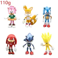 Hot Sonic Figures Tails Werehog Action Figures Blue Shadow Doll Cartoon Figurines Collectible Dolls Kids Hedgehog Toy