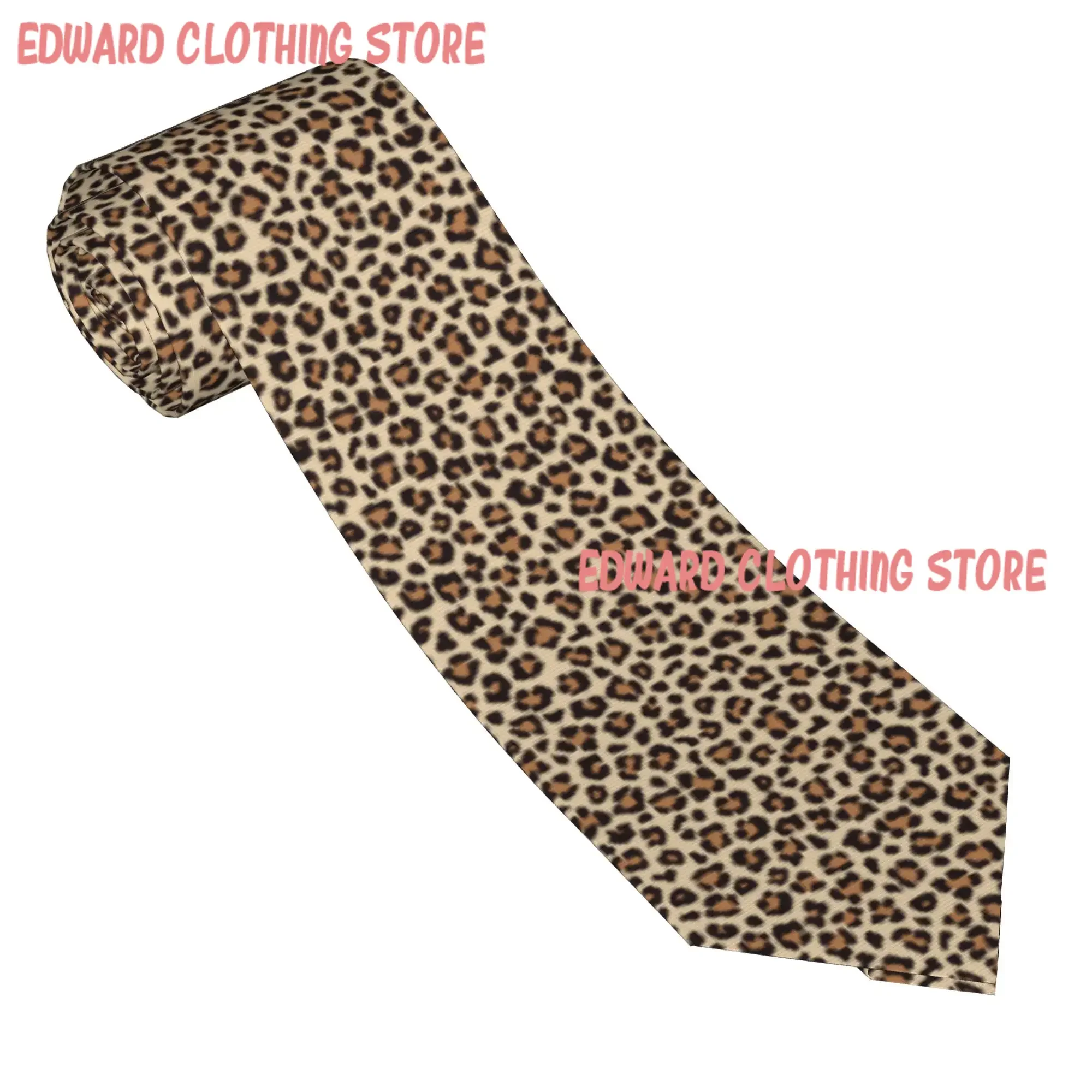 Leopard Tie Fashion Style Classic Casual Neck Ties For Men Cosplay Party Great Quality Collar Tie Pattern Necktie Accessories