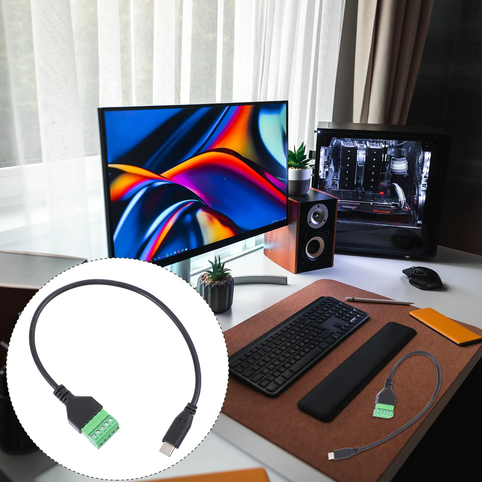 

Type-C To 5Pin Screw Terminal Adapter Cable Solderless Usb C Connector For Charging Data Transfer Computer Tablet Mobile Device