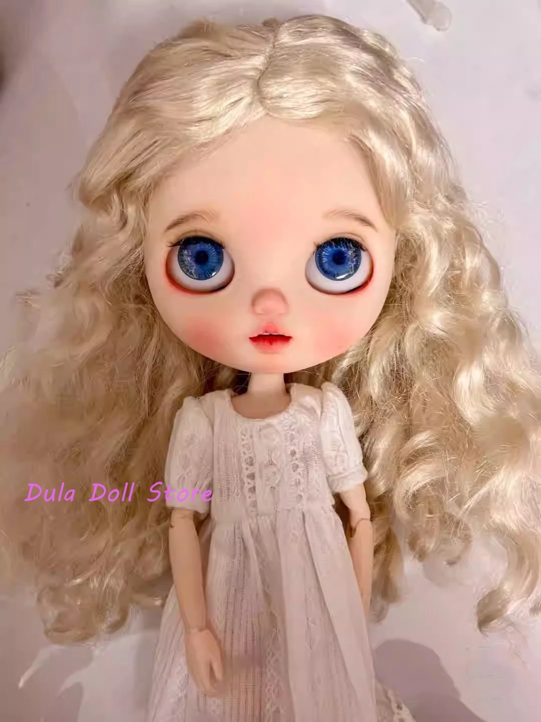 Dula Doll Clothes Dress Vintage white dress Blythe Qbaby ob24 ob22 Azone Licca ICY JerryB 1/6 Bjd Doll