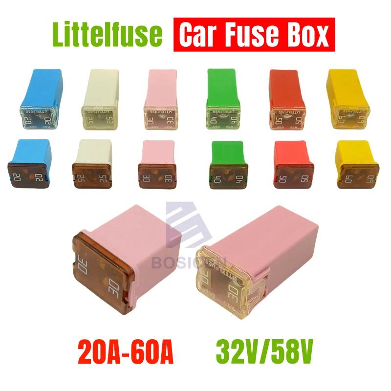 1Pcs New Original LF Square Car Fuse Box 20A 25A 30A 40A 50A 60A 895 58V 495 32V Fuse for Ford BYD Levin Toyota HYUNDAI LINCOLN