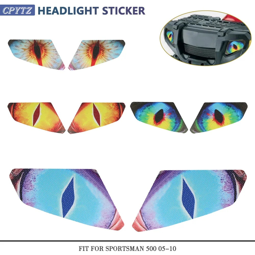 Fit for Polaris Sportsman 500 800 HO Touring Efi 2005-2010 Motorcycle Headlight Film Transparent Anti-scratch Protection Sticker