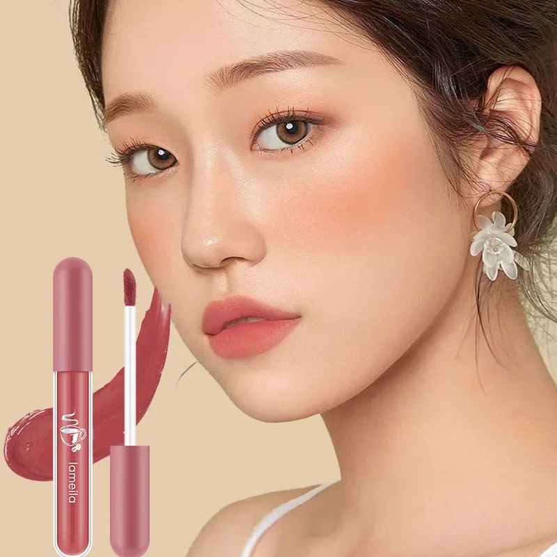 6 Colors Sexy Velvet Lip Gloss Moisturizing Liquid Lipsticks Long Lasting Non Stick Cup Red Lip Tint Women Makeup Cosmetics