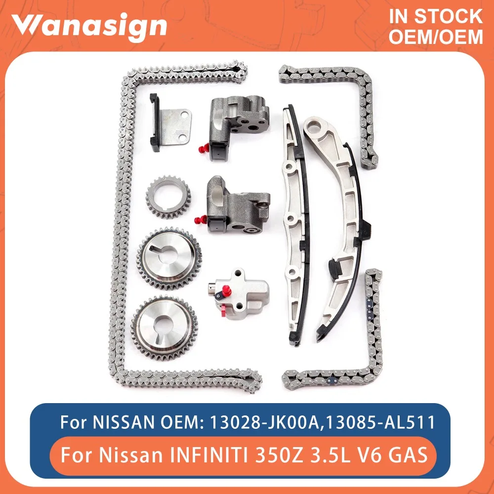 Kit de corrente de distribuição do motor, adequado para 3.5 l, para nissan murano infiniti q50 m35 fx35 350z g35 vq35de vq35hr 3.5l 3498cc v6 gás 03-06