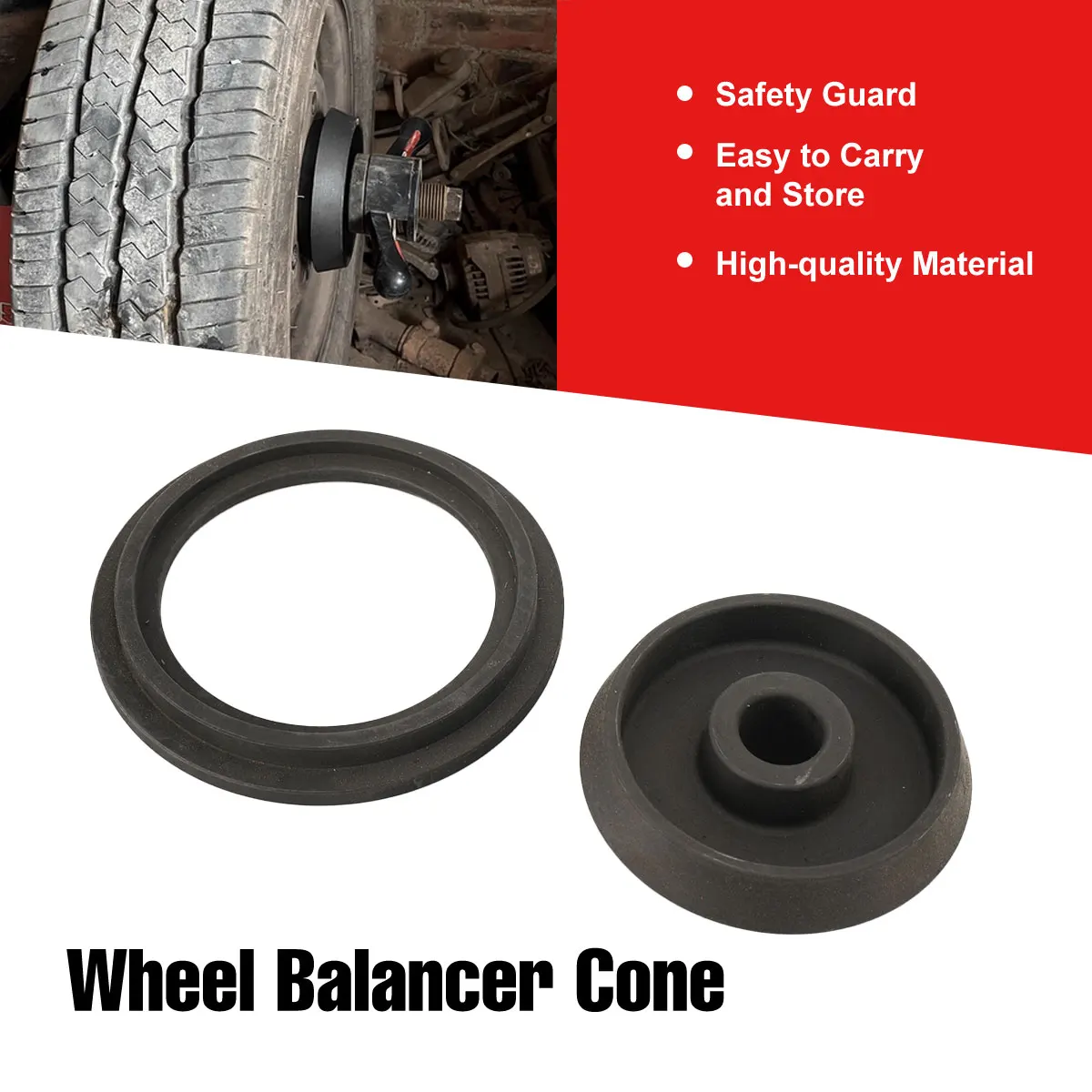 

36mm Universal Car Wheel Balancer Adapter Cone Set for Tire Balancing Machines Dual Sided Collet Centering Cone