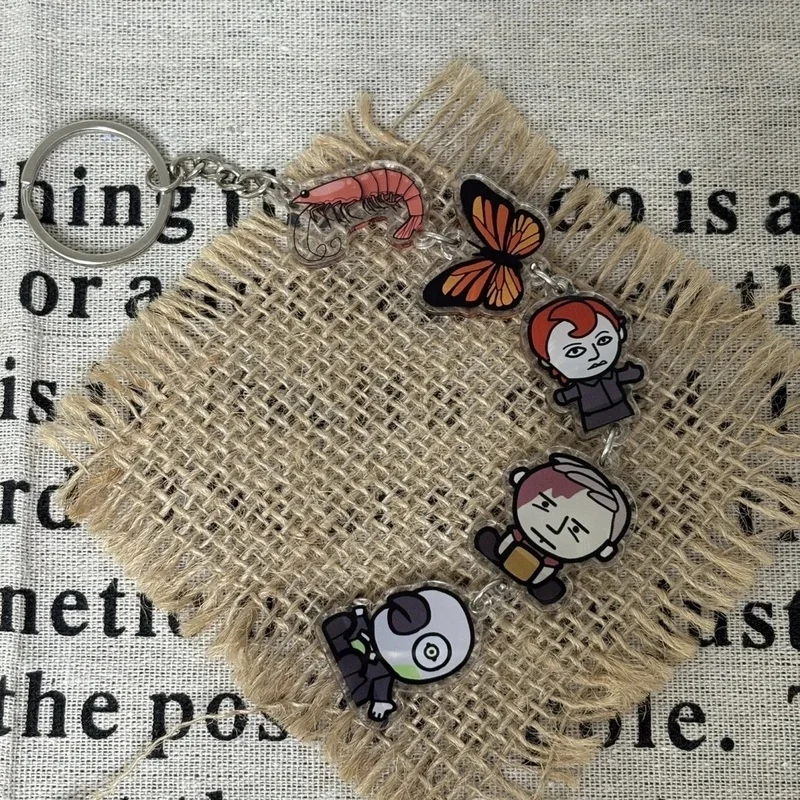 in Stock 10th Anniversary Rusty Lake Rose Albert Harvey Acrylic mini  Keychain Pendant Decoration birthday Gifts