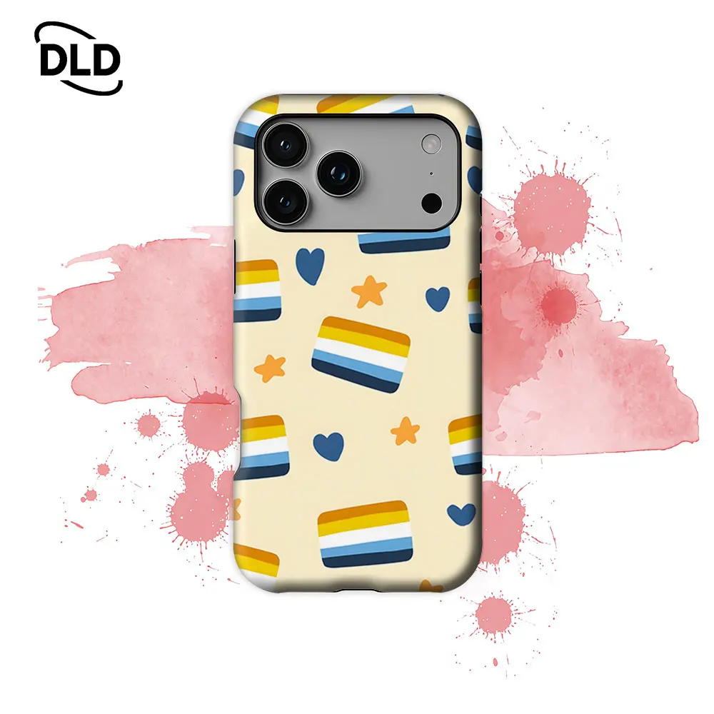 Capa de Celular Aro Pride Doodle Magnética para iPhone 17 16 15 14 13 Pro Max Plus, Capa Resistente de Camada Única ou Dupla