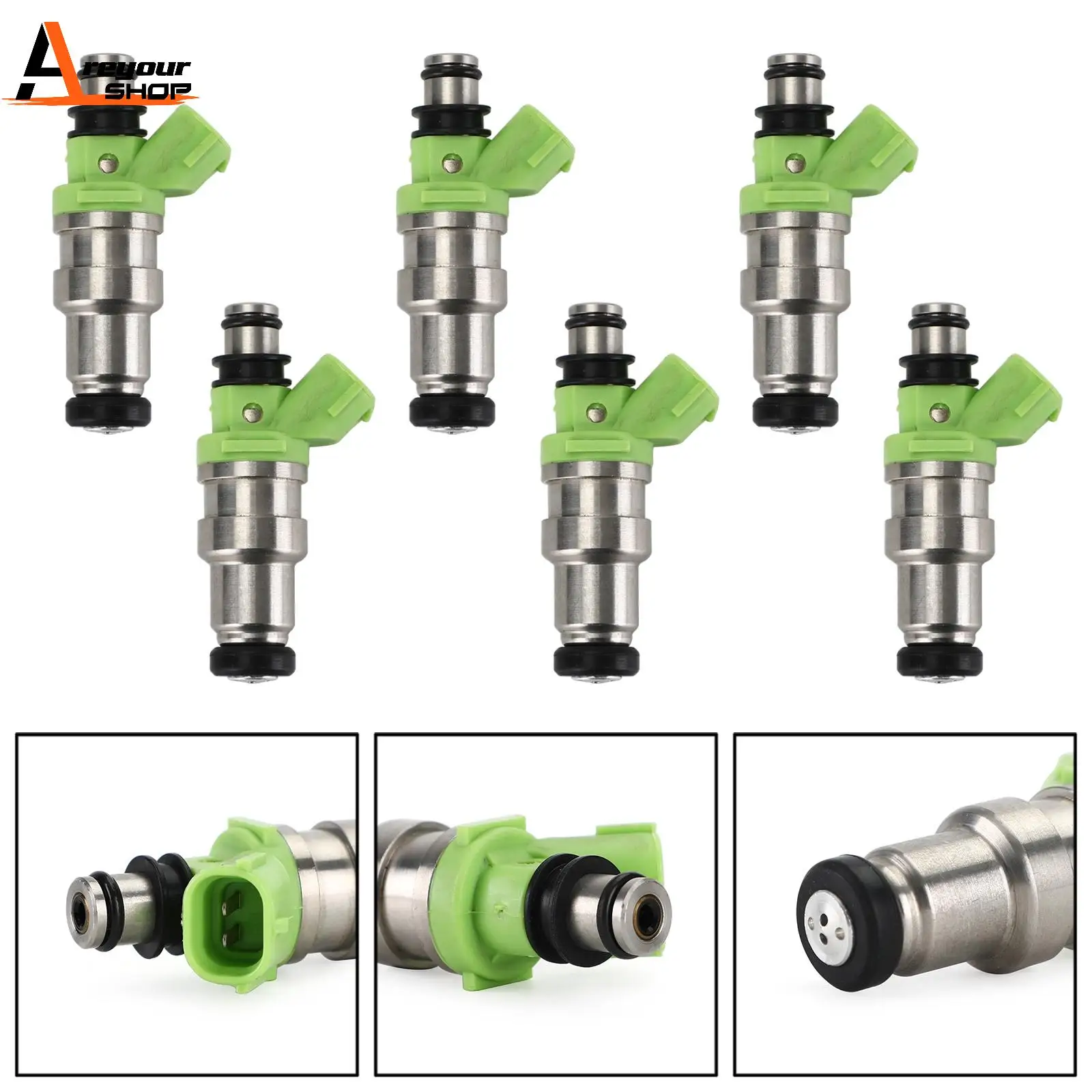 

Areyourshop 6PCS Fuel Injectors Fit For Cressida Supra 3.0L 1989-1992 312CC 23209-70080 2325070080 2320970080 Car Auto Parts