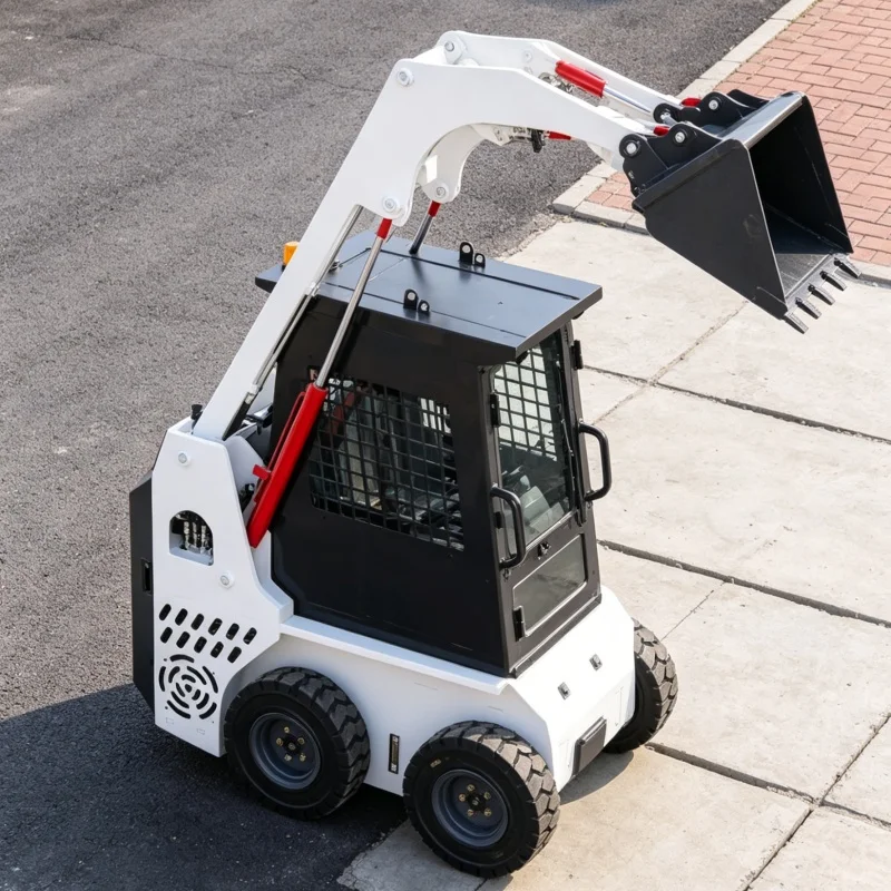 Customized Orchard Skid Steer Loading Equipment, Ride-on Skid Steer Transporter, Fruit & Vegetable Transfer Skid Steer Loader