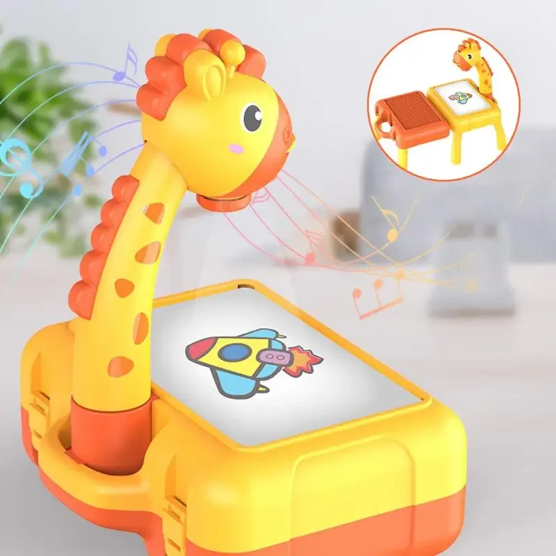 Crianças led projetor mesa de desenho brinquedo pintura conjunto mesa placa educacional ferramentas aprendizagem pintura brinquedos para crianças