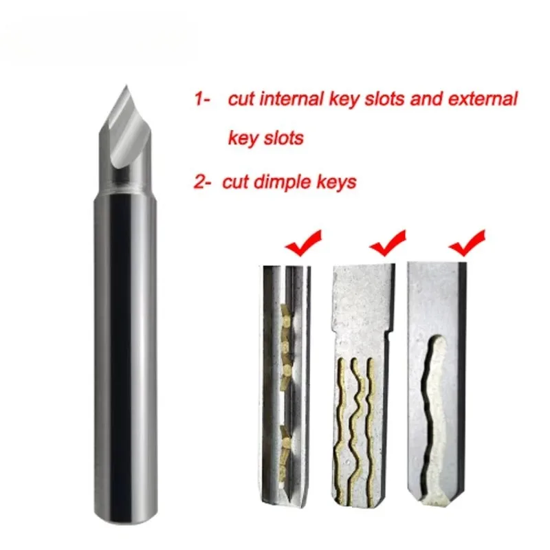 2 In 1 Milling Cutter Set for Dimple Keys and Laser Cut Car Keys Locksmith Tools