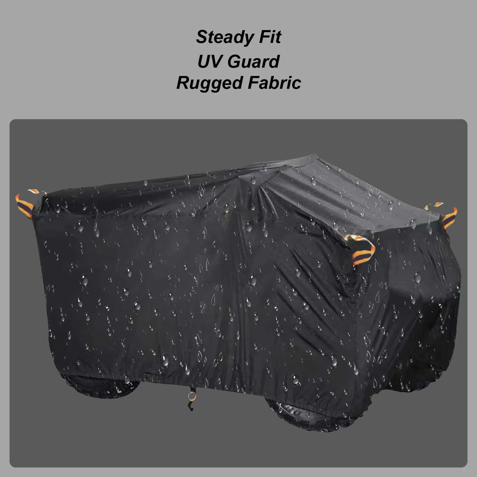 ATV-Abdeckung, wasserdicht, robust, reißfest, Plane, Aufbewahrungsabdeckung für regnerisches Wetter, Sommer, Sonne, Exposition, Winterstraße