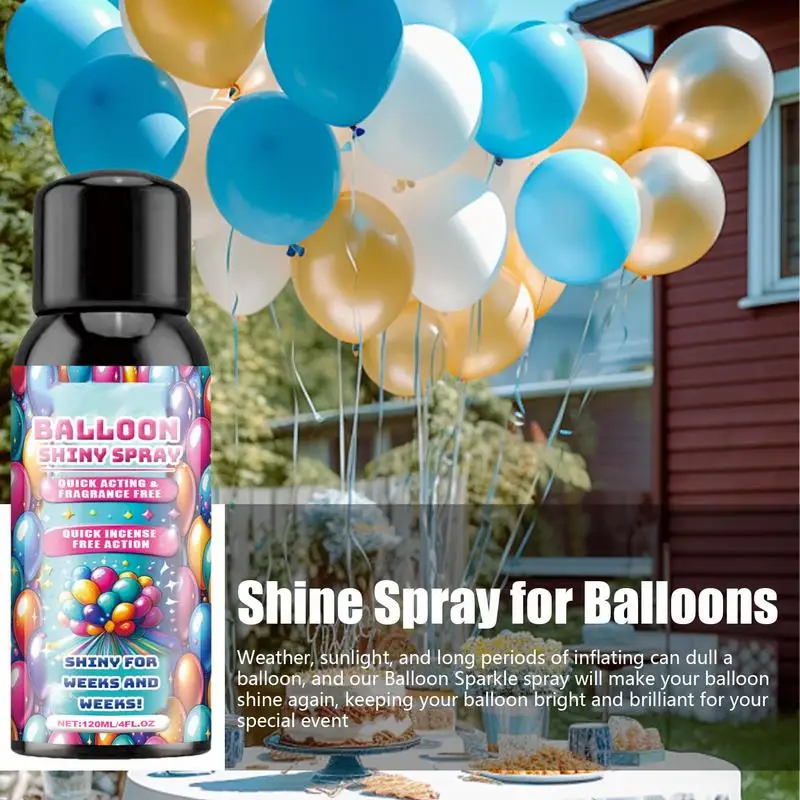 Balloon Shine Spray Safe Shine Balloons Spray Balloon Gloss Shine Spray 120ml Delicate Mist Balloon Liquid For Birthdays