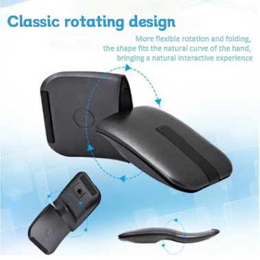 Imagem -03 - Mouse sem Fio Edição Atualizada Toque de Arco Dobrável Ratos Mudos Ultrafinos para Laptop Uso de Escritório Surfacebook 2024